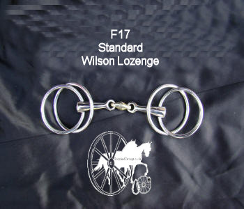 Wilson Snaffle Lozenge Carriage Driving Bit with German Silver Lozenge F17 