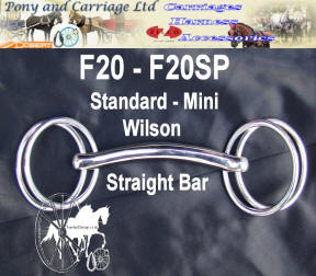 Wilson Snaffle Straight Bar Mouth Carriage Driving Bit Style F20