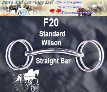 Wilson Snaffle Straight Bar Mouth Carriage Driving Bit Style F20