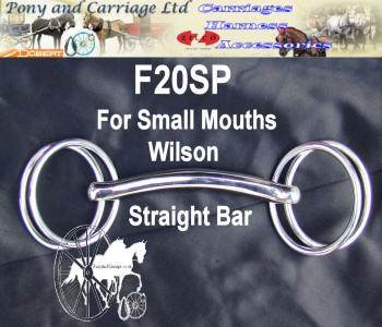 Wilson Snaffle Straight Bar Mouth Carriage Driving Bit Style F20SP