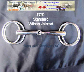 Wilson Snaffle Jointed Carriage Driving Bit D20