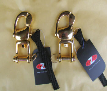 Carriage Driving Brass Plate Snap Shackles 