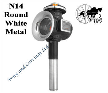 Horse and Carriage  Lamp Style N14 White Metal