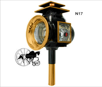 Horse and Carriage  Lamp Style N17 White Metal