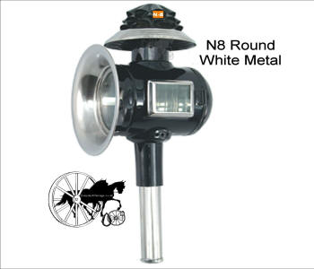 Horse and Carriage  Lamp Style N8 White Metal