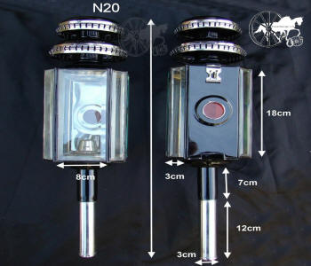 Horse and Carriage  Lamp Style N20 White Metal