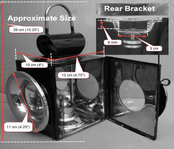 reproduction Oil coach Lamps size