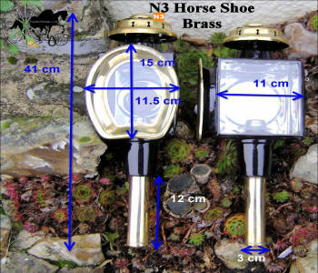 thumbnail image 2 of Horse Carriage Lamps – Style N18 N19 – Oval – Brass Or White Metal – Pony Cob Size 2 of 2