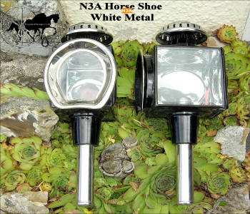 Horse Carriage Coach Lamps Cob Horse Size Brass Or White Metal Trim N23 N24 