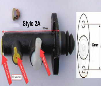 Horse carriage Master Brake Cylinder style 2A