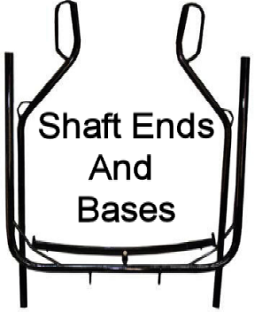 Type 01 Horse Carriage Black Powder Painted Steel Shaft Ends