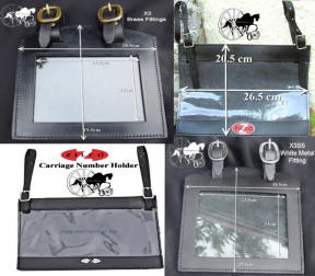  Carriage Driving Number Holders Leather Brass Or White Metal Fittings 