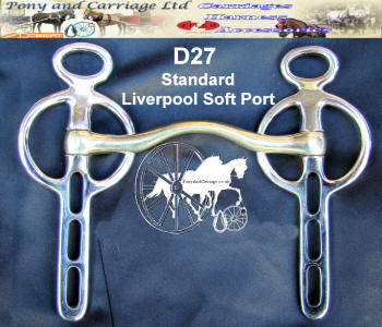 Liverpool Soft Port Mouth Carriage Driving Bit Style D27