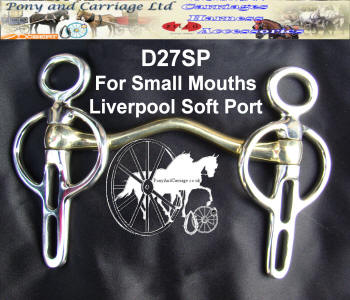 Carriage Driving Horse Bit Liverpool Port Style D10 Mini Large 