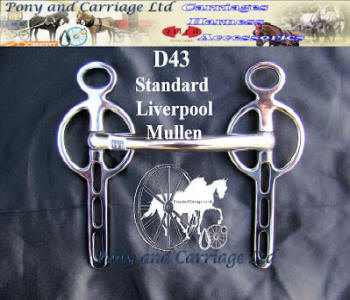 Large Carriage Driving Liverpool Soft Port Horse Bit Loose Style D27 Mini 
