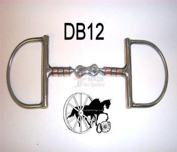 D Bit Copper And Stainless Rollers French Link Horse Bit British Made