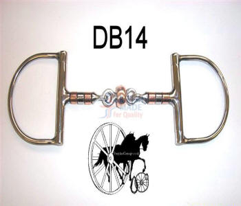 D Bit With Copper St.St. Rollers With Copper Ball In Middle Horse Bit British Made