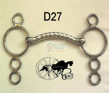 Serated Arch Mouth 4 Ring Dutch Horse Bit British Made
