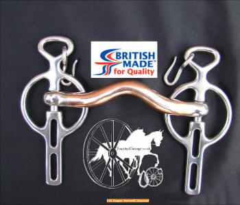 British Made Hartwell Liverpool Copper Soft Port Mullen Mouth Two Slot Driving Bit