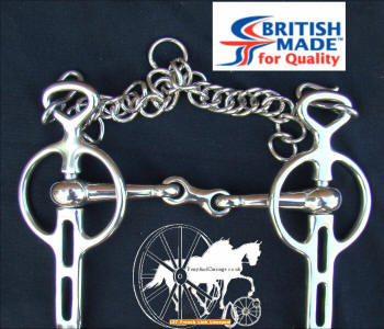 British Made French Link 2 Slot Carriage Driving Bit