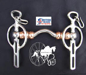 Carriage Driving Liverpool High Port Roller Horse Bit Style D2 