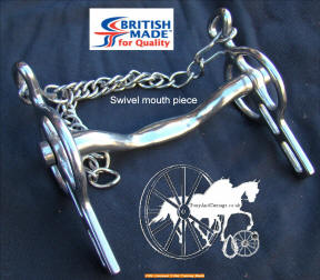 British Made Liverpool Post Swivel Mouth Carriage Driving Bit L13S