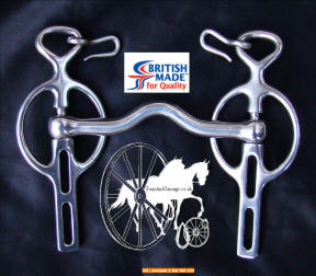 British Carriage Driving Bit Liverpool Soft Port L24