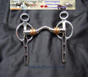 Liverpool Three Slot Carriage Driving Bit Soft Port - 2 Copper Rollers  D12