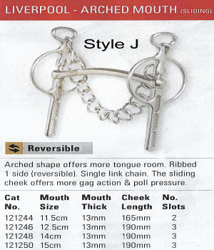 Zilco Liverpool Arched Mouth Sliding Cheeks Driving Bit