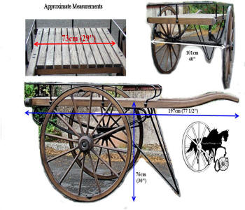 Hand Cart Costermonger Barrow Oak Reproduction 8