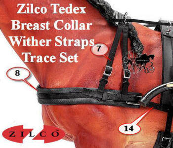 Zilco Complete Breast Collar Wither Strap and Trace Set