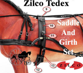 Zilco Tedex Harness Complete Saddle and Girth Set
