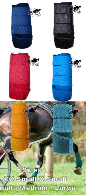 Carriage Driving Coloured Protective Tendon Boots Navy