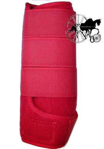 Carriage Driving Coloured Protective Tendon Boots Red
