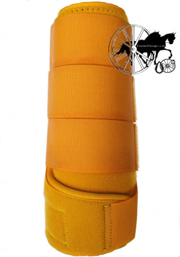 Carriage Driving Coloured Protective Tendon Boots Yellow